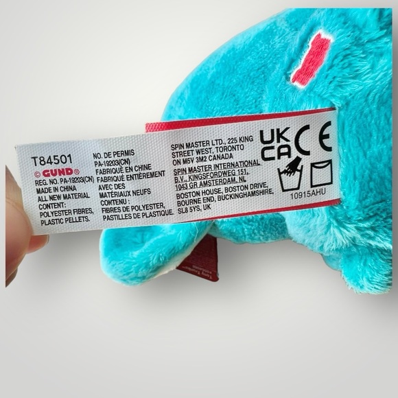 GUND Drop Elephant plush Stuffed Animal Blue-Green Series 1 Tony Trunks Soft New - Picture 9 of 15